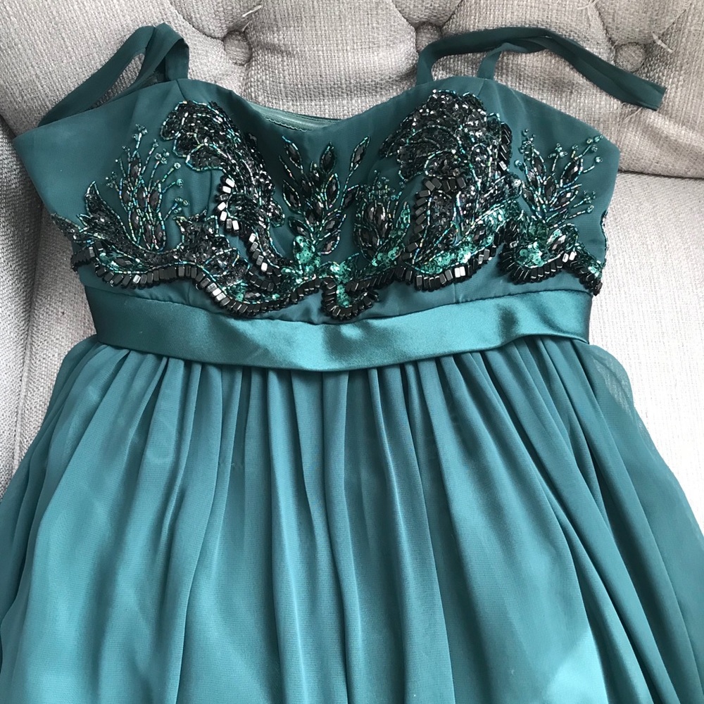 Designer Prom, Wedding Midi Green Dress Size Small